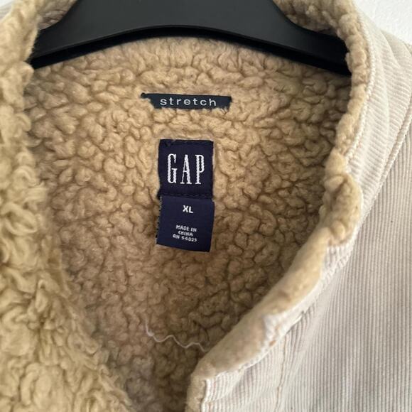 Tan gap sherpa lined corduroy jacket - Picture 2 of 4